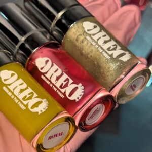 Tinted Lip Oil in Royal, Cherry Bliss and Crystal Kiss by Oreo Beauty